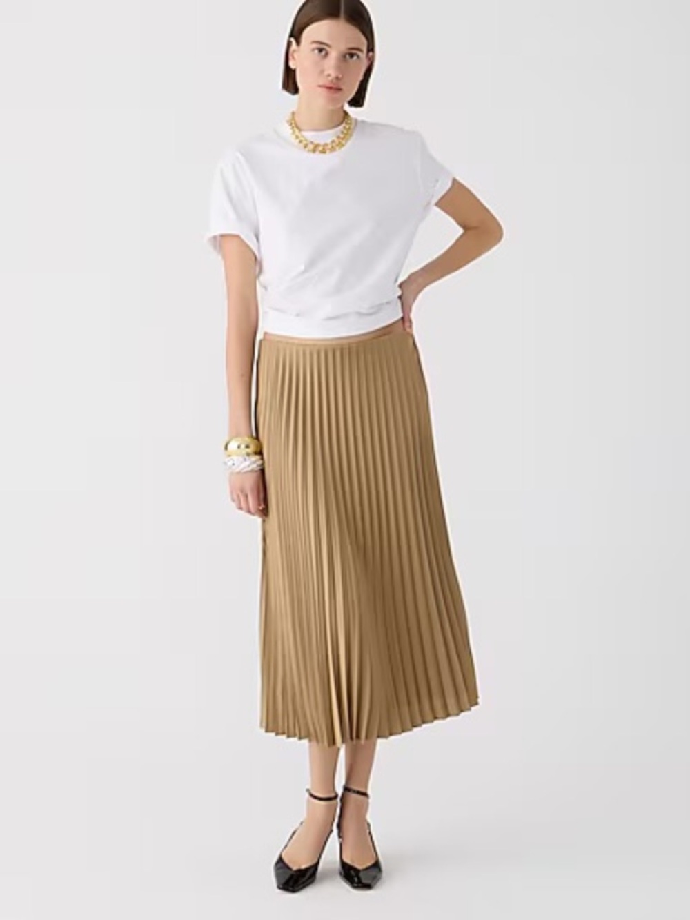 J. Crew Gwyneth pleated slip skirt - Picture 2 of 8